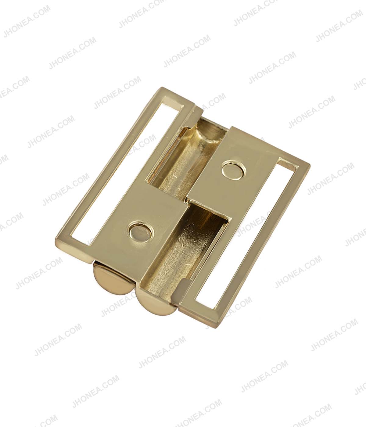 Shiny Gold Color 2 Part Easy Open-Close Clasp Belt Buckle