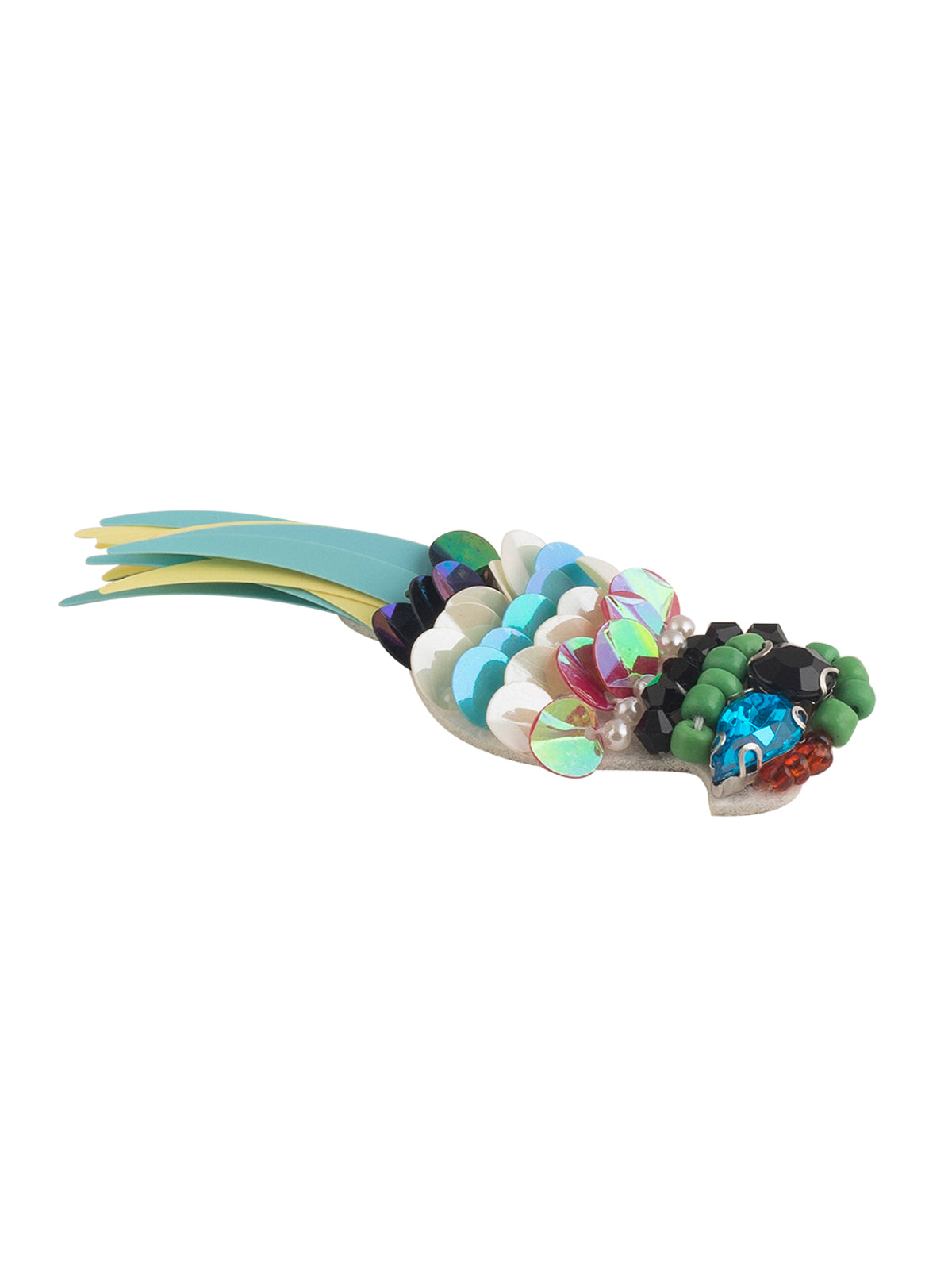 Multicolour Bird Sequins Beaded Patch
