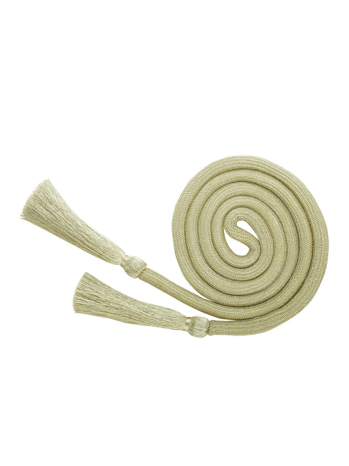 Light Gold Metallic Thick Cord Rope Tassel Belt