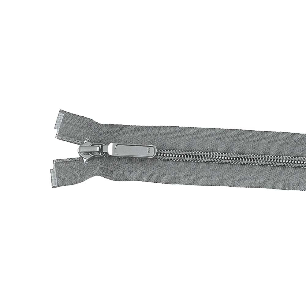YKK- #5 Black/Grey/White Nylon Coil Open-End YKK Zipper