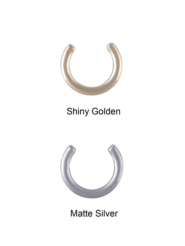 Horseshoe Shape Classic Half-Ring Button