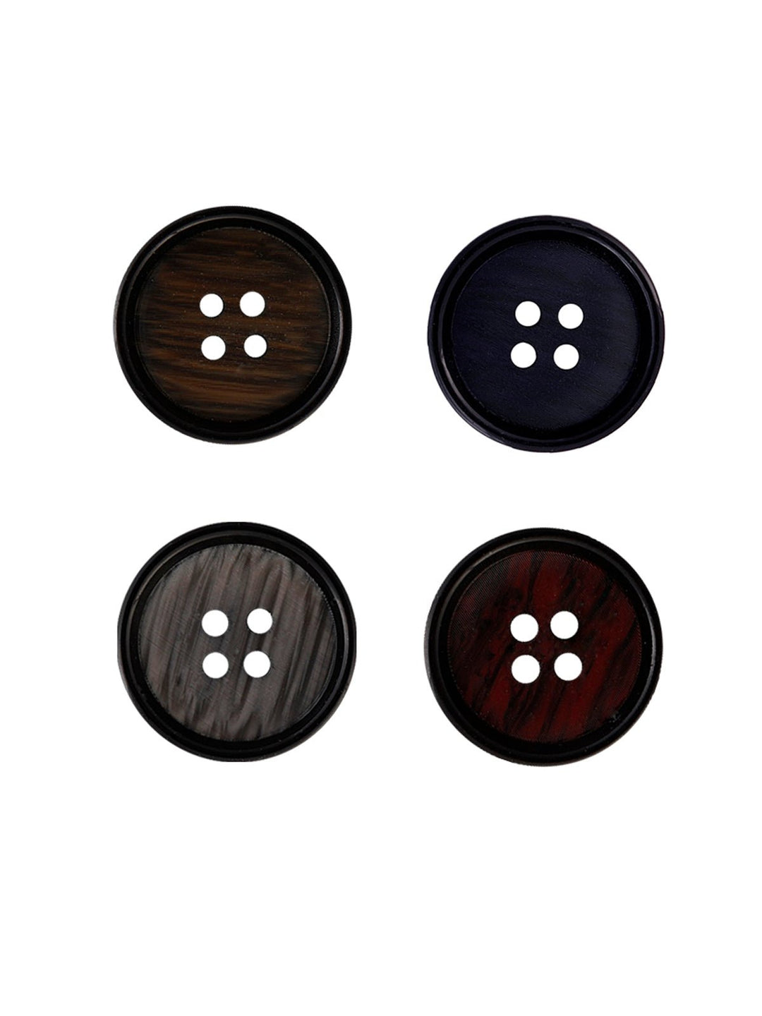 Rounded Rim 4-Hole Round Shape Lamination Blazer/Coat Button