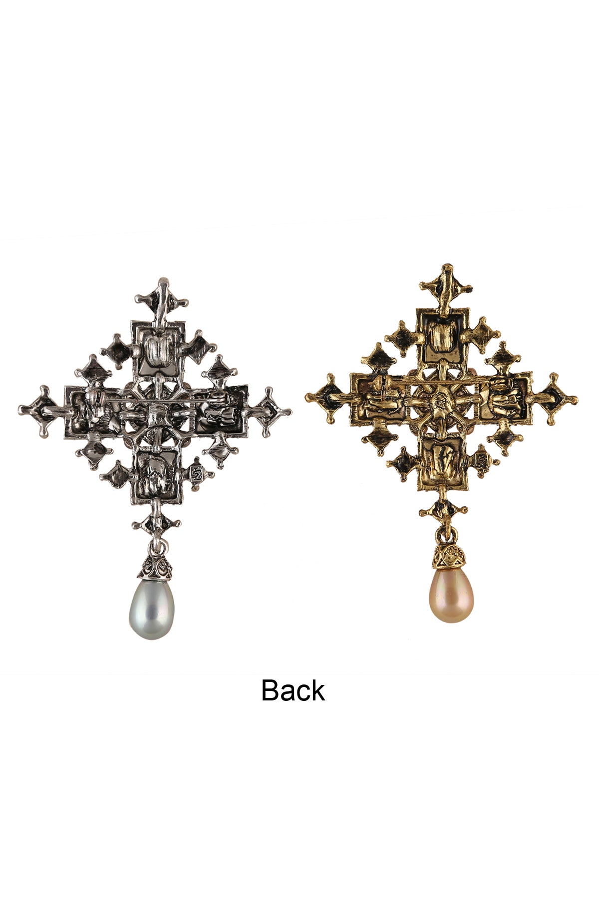 Beautiful Vintage Multicolour Diamond & Pearl Brooch Pin
