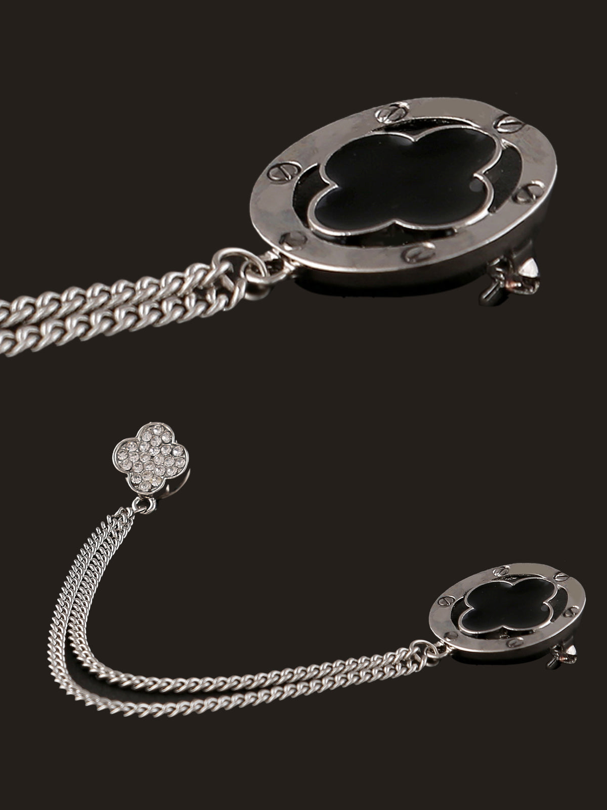 Shiny Silver Charming Fashionable Chain Pin Brooch