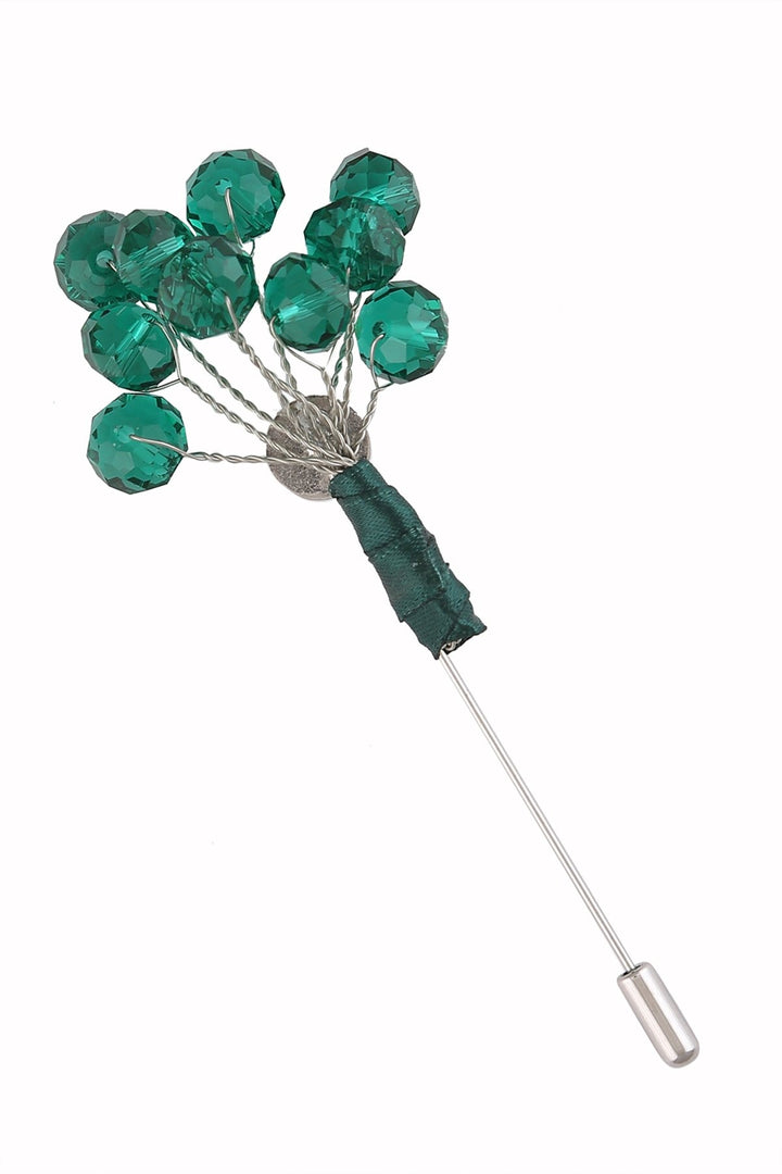 Emerald Green Tree Design Shiny Lapel Pin
