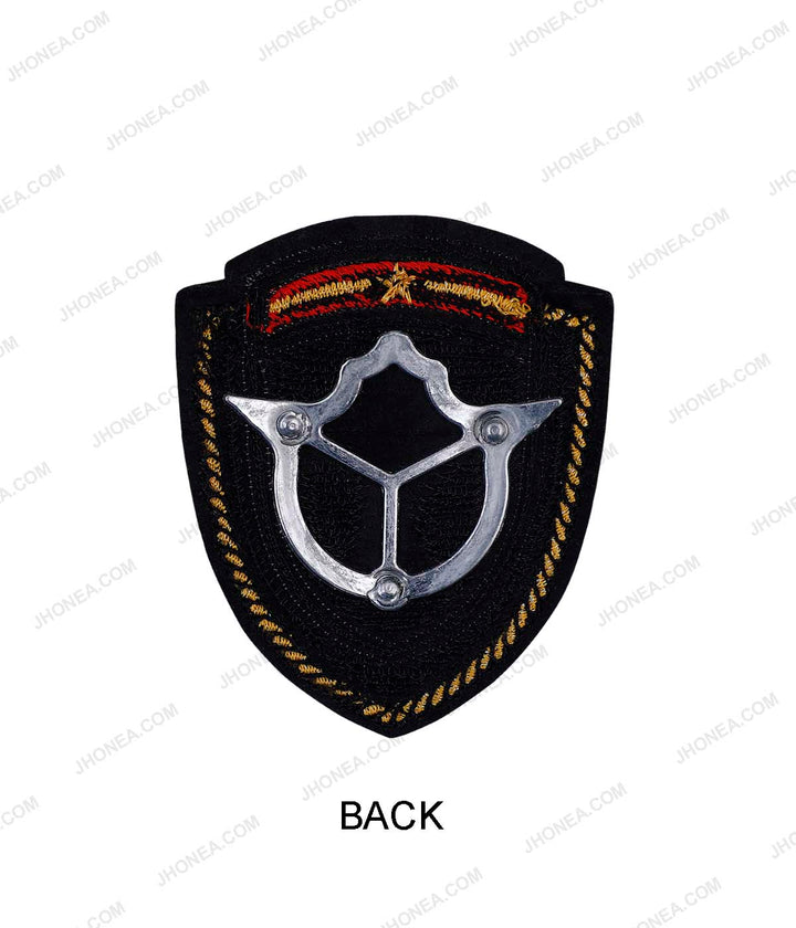 Royal Metal Eagle Emblem Sequins Embroidery Premium Patch